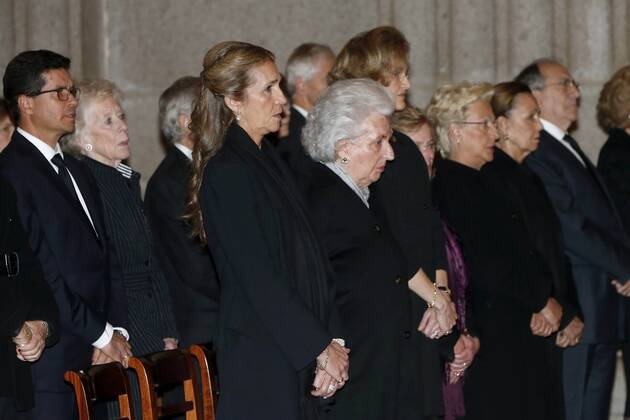 Spanish Royal Family at Memorial Service for Prince Carlos in Madrid