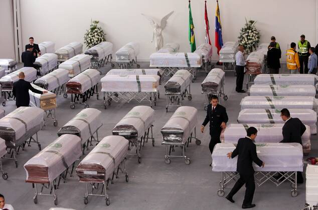 Football, plane crash Chapecoense, transfer of victims