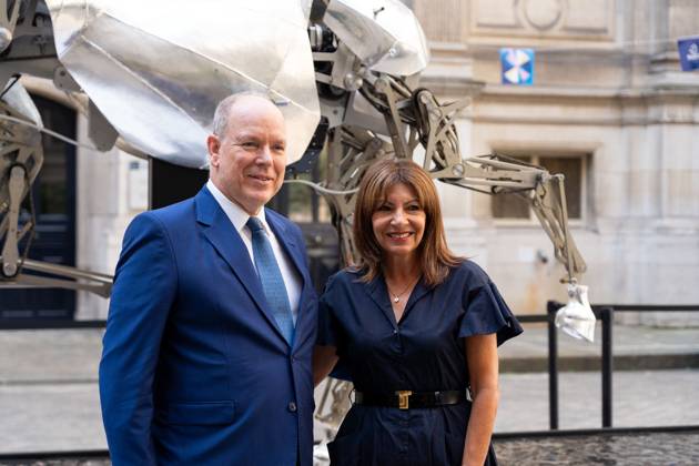 France, Prince Albert II meets Anne Hidalgo in Paris