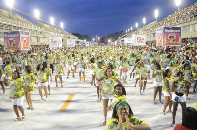 Carnival in Rio: Technical rehearsal in Sambodrome