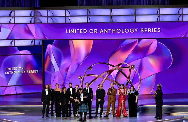 Emmy Awards in Los Angeles, Reindeer Baby, winner of the Best Mini or Anthology Series category