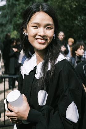 Paris Fashion Week, guests at the Issey Miyake fashion show