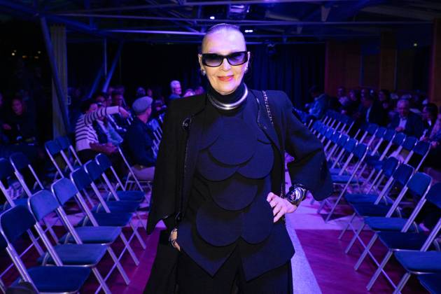 Paris Fashion Week, guests at the Pierre Cardin fashion show