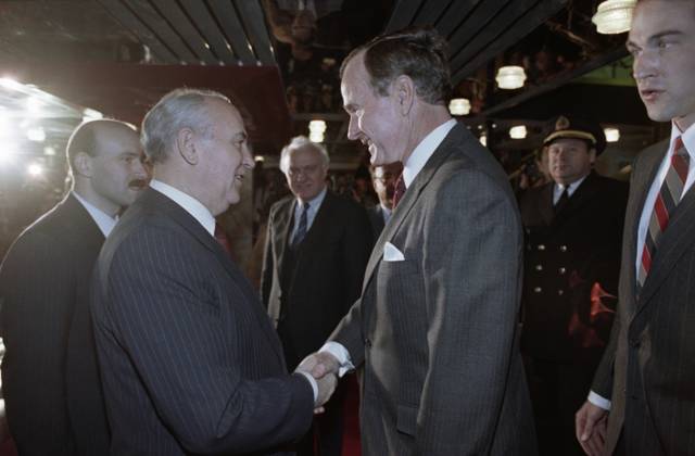 IMAGO International History, Important summits, Malta 1989, George Bush and Mikhail Gorbachev