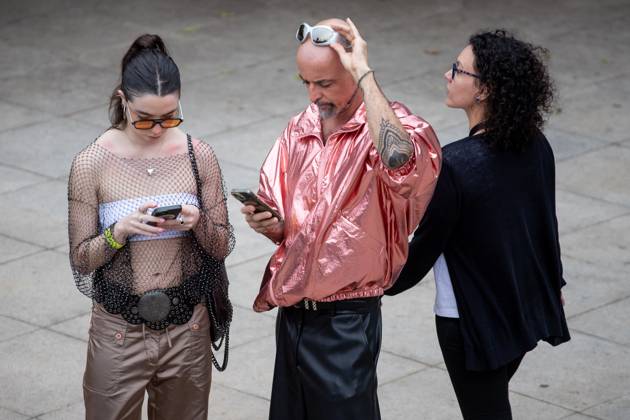 Sao Paulo Fashion Week, guests at the Gustavo Silvestre fashion show