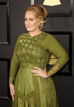 Grammy Awards in Los Angeles - Adele on the red carpet