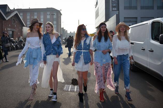 Milan Fashion Week - Streetwear on the sidelines of the Gucci fashion show