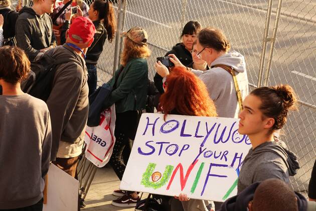 Oscars - Unify protest in front of the Dolby Theatre