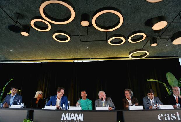 PK at Miami Fashion Week with Antonio Banderas