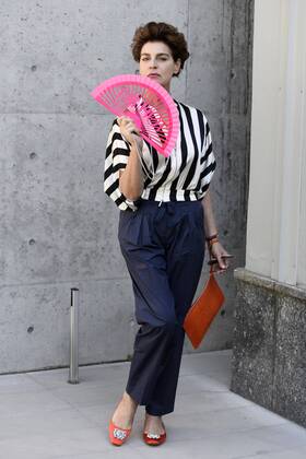 Milan Fashion Week - Arrival of celebrities at the Armani Fashion Show