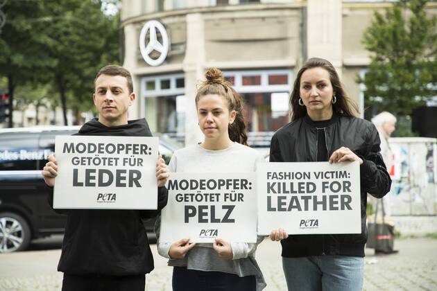Berlin Fashion Week - PETA Protest