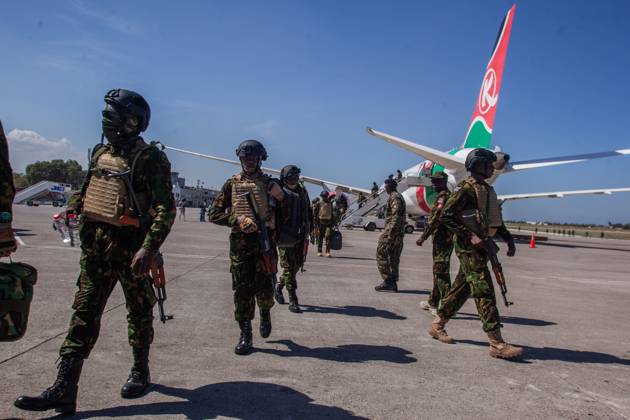 Haiti arrival of Kenyan police in PortauPrince