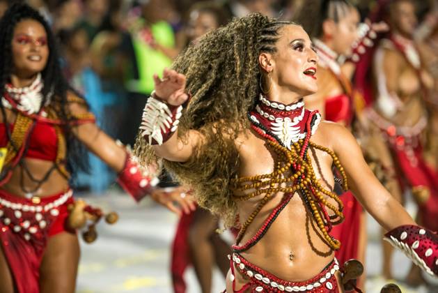 Brazil, Samba school rehearsals for the carnival in Rio de Janeiro