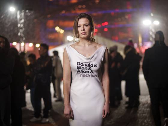 75th Berlinale, statement dress by Luisa Neubauer