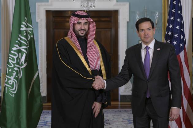 Washington, Marco Rubio meets Prince Khalid bin Salman