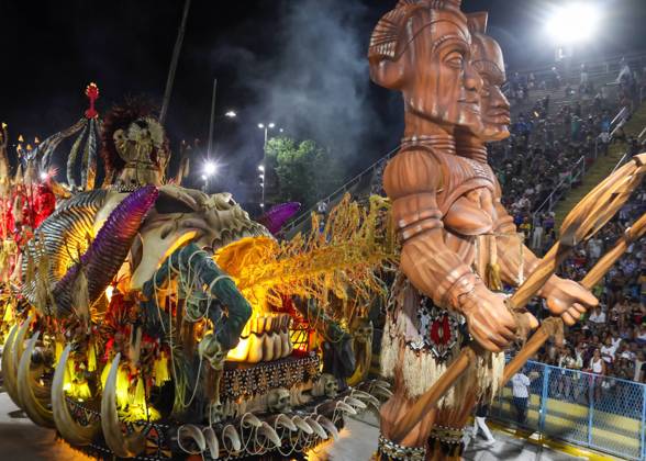 Carnival in Brazil, parade of samba schools in Rio de Janeiro