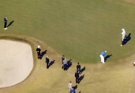 Trump and Abe golf
