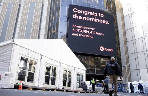 Preparations for the Grammy Awards at Madison Square Garden
