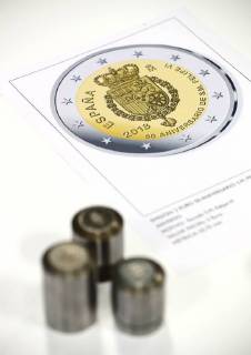 Spanish 2 Euro Commerativ Coin on the occasion of the 50th birthday of King Felipe