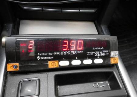 Taximeter in a Taxi in Berlin