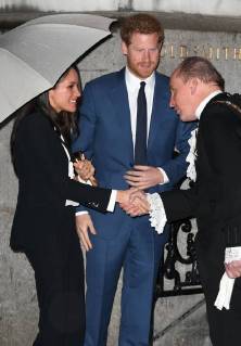 Prince Harry and Meghan Markle on their way to the Endeavour Fund Awards in London