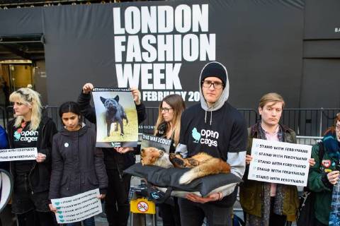 London Fashion Week - Anti-Fur Campaign