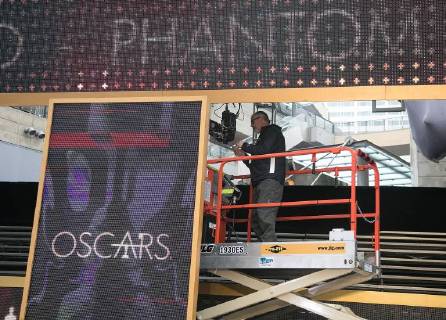 Oscars 2018 - Preparations at the Dolby Theatre in Hollywood