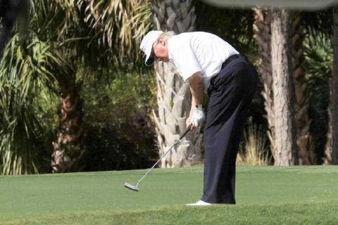 Donald Trump playing golf - archive pictures