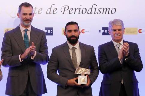 König Felipe von Spanien während einer Preisverleihung in Madrid