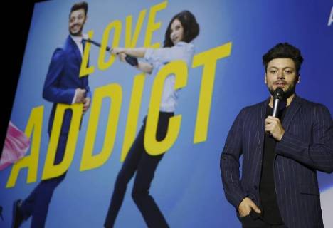Actor Kev Adams during the premiere of Love Addict in Brussels