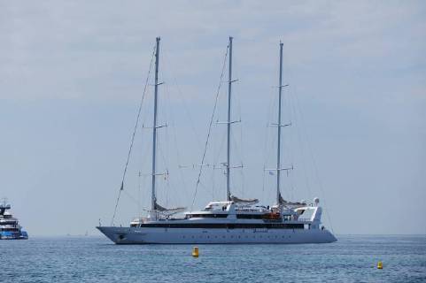 Luxury yachts on the sea off Cannes