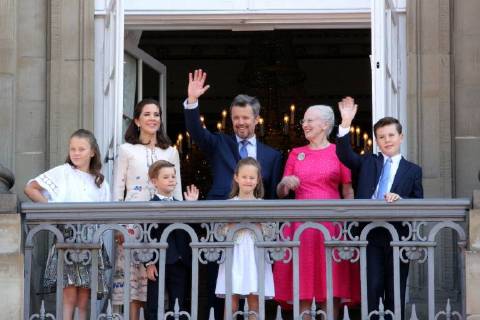 Birthday Crown Prince Frederik - Danish Royal Family on the Balcony of Amalienborg Castle