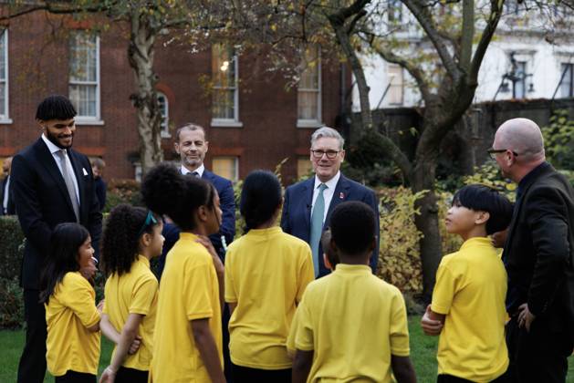 London, Keir Starmer at the presentation of Euro 2028