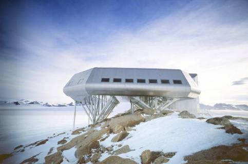 Antarctica, Corona eruption at Princess Elisabeth Research Station - archive images
