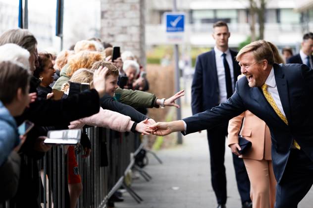 King Willem-Alexander of the Netherlands visits Prinsenhof community centre in Rotterdam