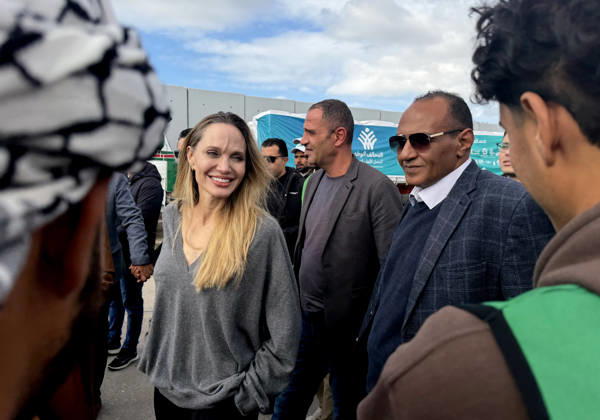 Angelina Jolie visits the Rafah border in Egypt