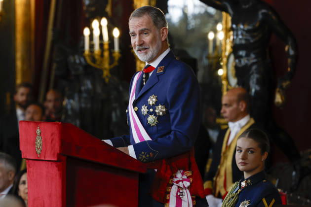 Royals, King Felipe, Queen Letizia and Princess Leonor at the Pascua Militar military ceremony in Madrid