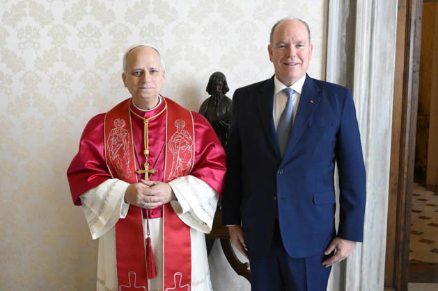 Vatican, Pope Leo XIV meets Prince Albert II.