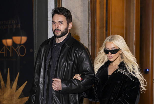 Christina Aguilera und Matthew Rutler besuchen Restaurant in Paris