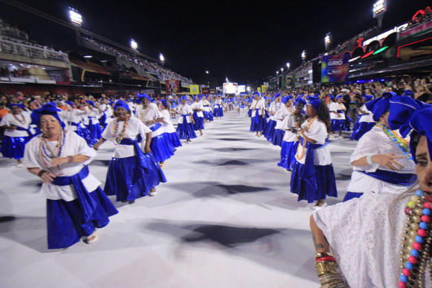 Brazil, Samba school rehearsals for the carnival in Rio de Janeiro