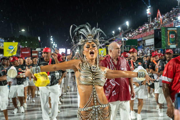 Brazil, Samba school rehearsals for the carnival in Rio de Janeiro