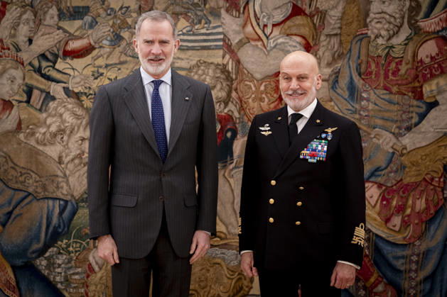 Royals, King Felipe of Spain receives Cavo Dragone in Madrid