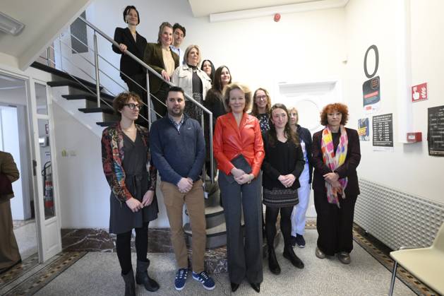 Queen Mathilde of Belgium visits centre for the care of victims of sexual violence in Lodeli