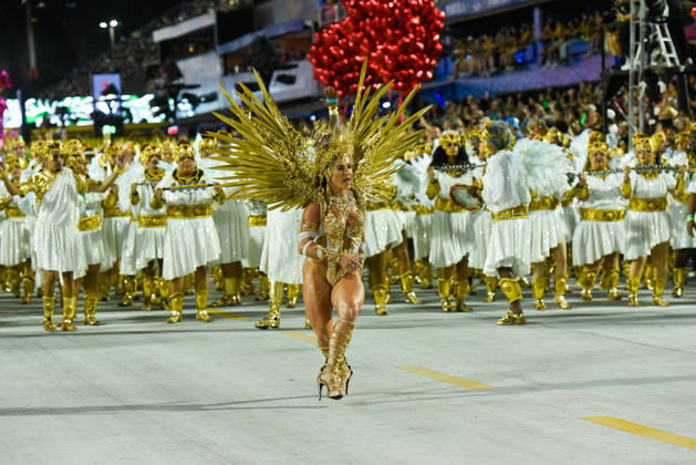 Carnival in Brazil, parade of samba schools in Rio de Janeiro