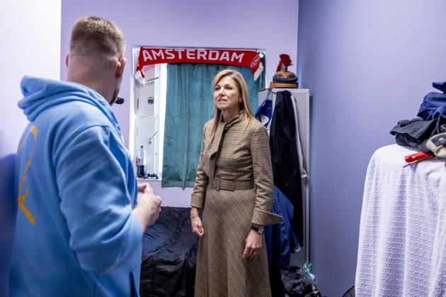 Queen Maxima of the Netherlands visits homeless charity in Amsterdam #17