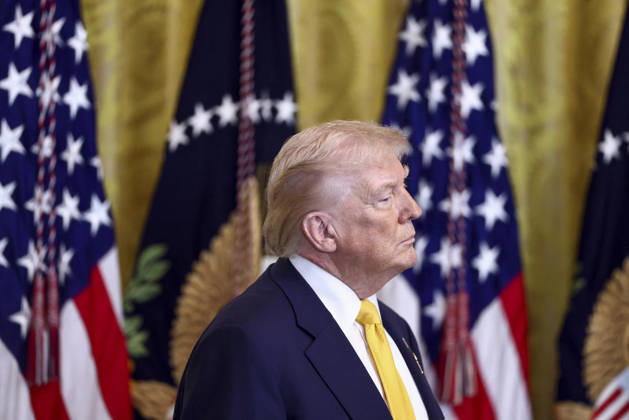 USA, Donald Trump speaks at a reception for Black History Month in Washington DC