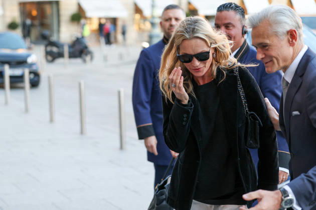 Paris Fashion Week, Kate Moss arrives at the Ritz Hotel