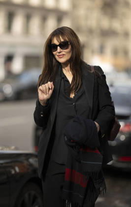 Paris Fashion Week, Monica Bellucci on the road in Paris