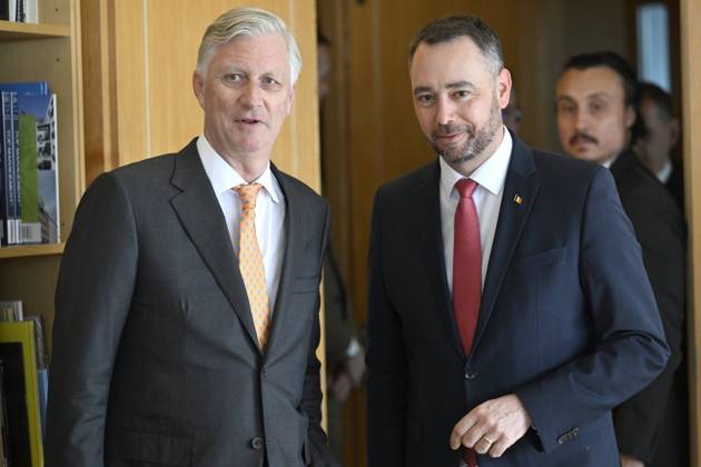 Royals, King Philippe of Belgium visits the crisis centre of the Ministry of Foreign Affairs in Brussels