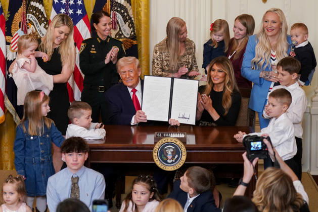 USA, Donald Trump at Women's History Month event at the White House in Washington